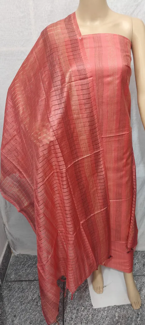 Royal Katan Silk Suit Piece – Handwoven Luxury in Every Thread